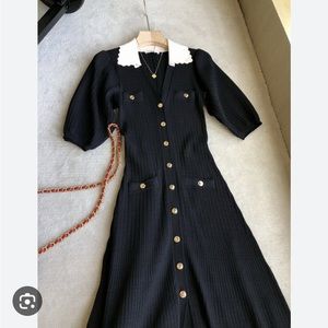 Sandro knitted button down dress - S